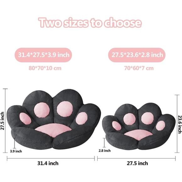 Cat Paw Cushion Kawaii Chair Cushions 31.4 x 27.5 inch Cute Stuff Seat Pad Comfy - Picture 2 of 6